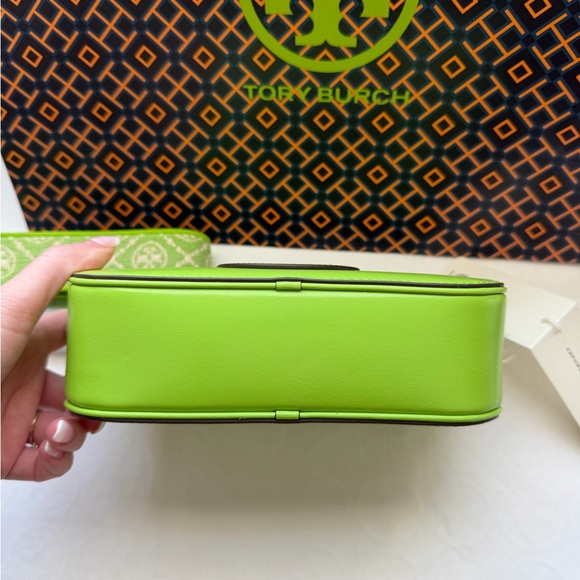 Tory Burch Miller Goat Mini Crossbody Bag Monster Silver Neon Green - Picture 5 of 10